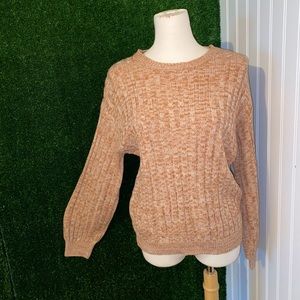 Nordstrom Blank NYC Orange & White Knit Sweater